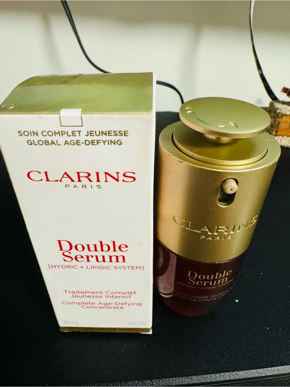 Clarins Double Serum in Gold and Brown Bottle